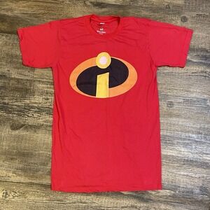 The Incredibles II 2 Disney Pixar Men's Red Short Sleeve shirt Adult‎ Small